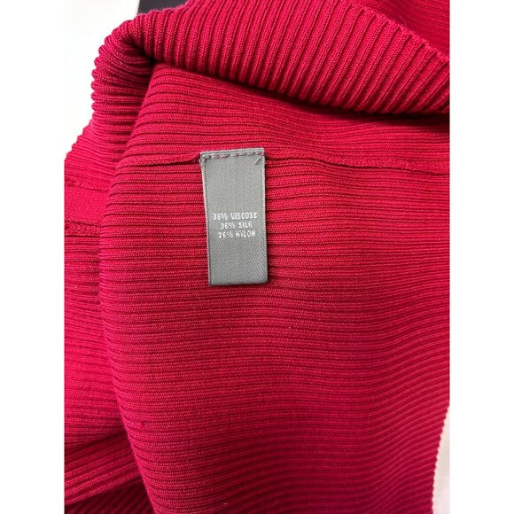 Josephine Chaus Womens Button Down Ribbed Silk Blend Sweater Cardigan, size LP - Picture 7 of 10